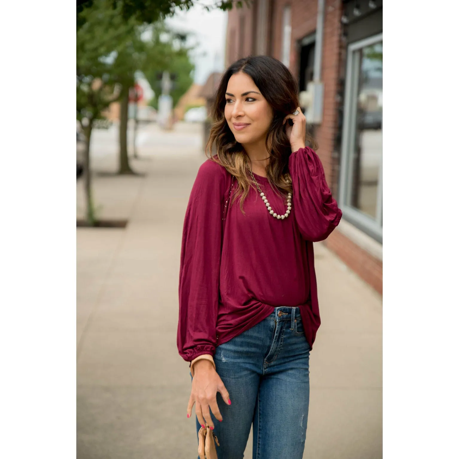 Speckled Back Dolman Tee