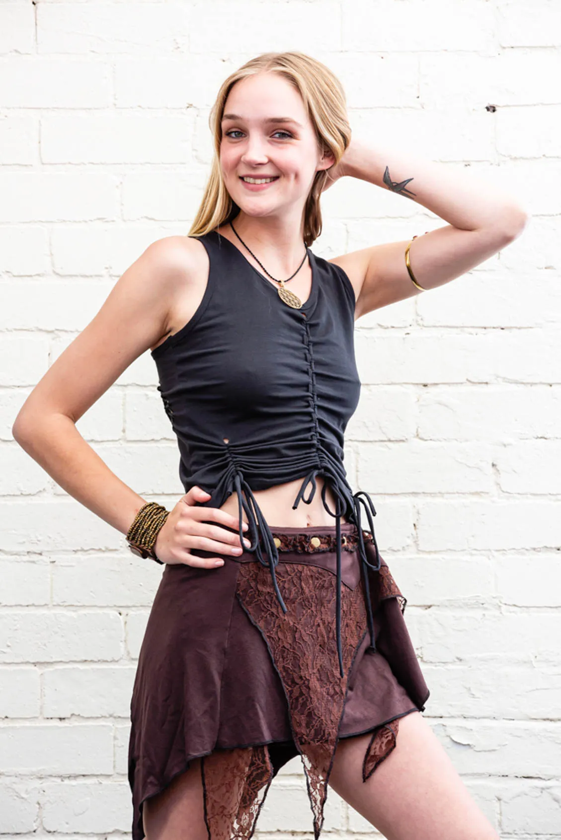 Spirit Weaver Skirt in Brown
