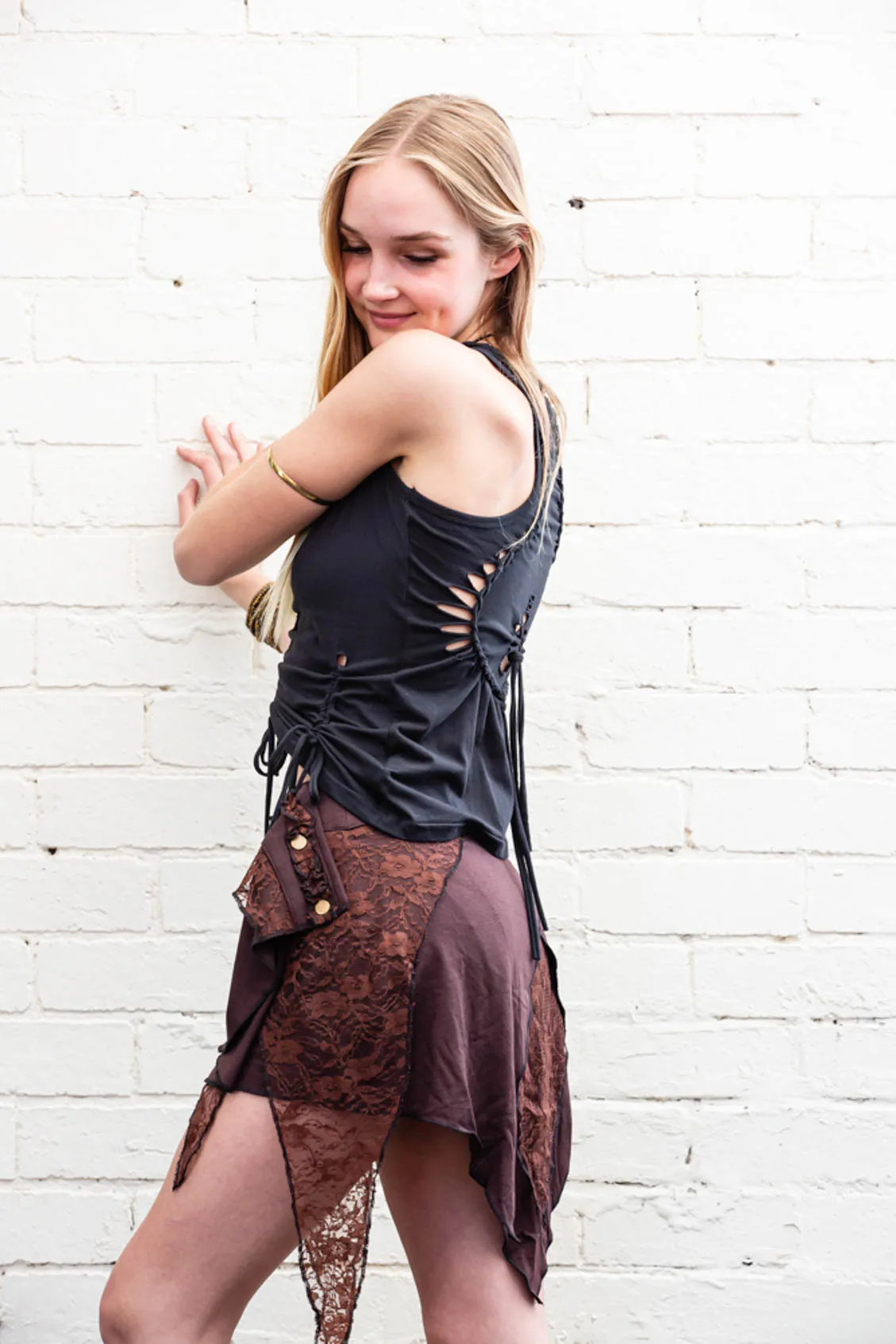 Spirit Weaver Skirt in Brown