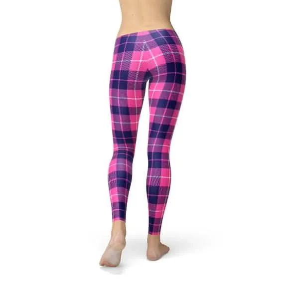 Stylish Buffalo Plaid Active Leggings for Women