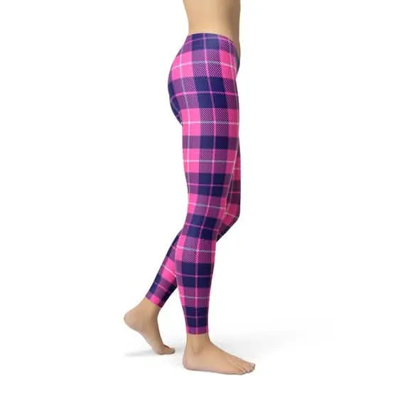 Stylish Buffalo Plaid Active Leggings for Women