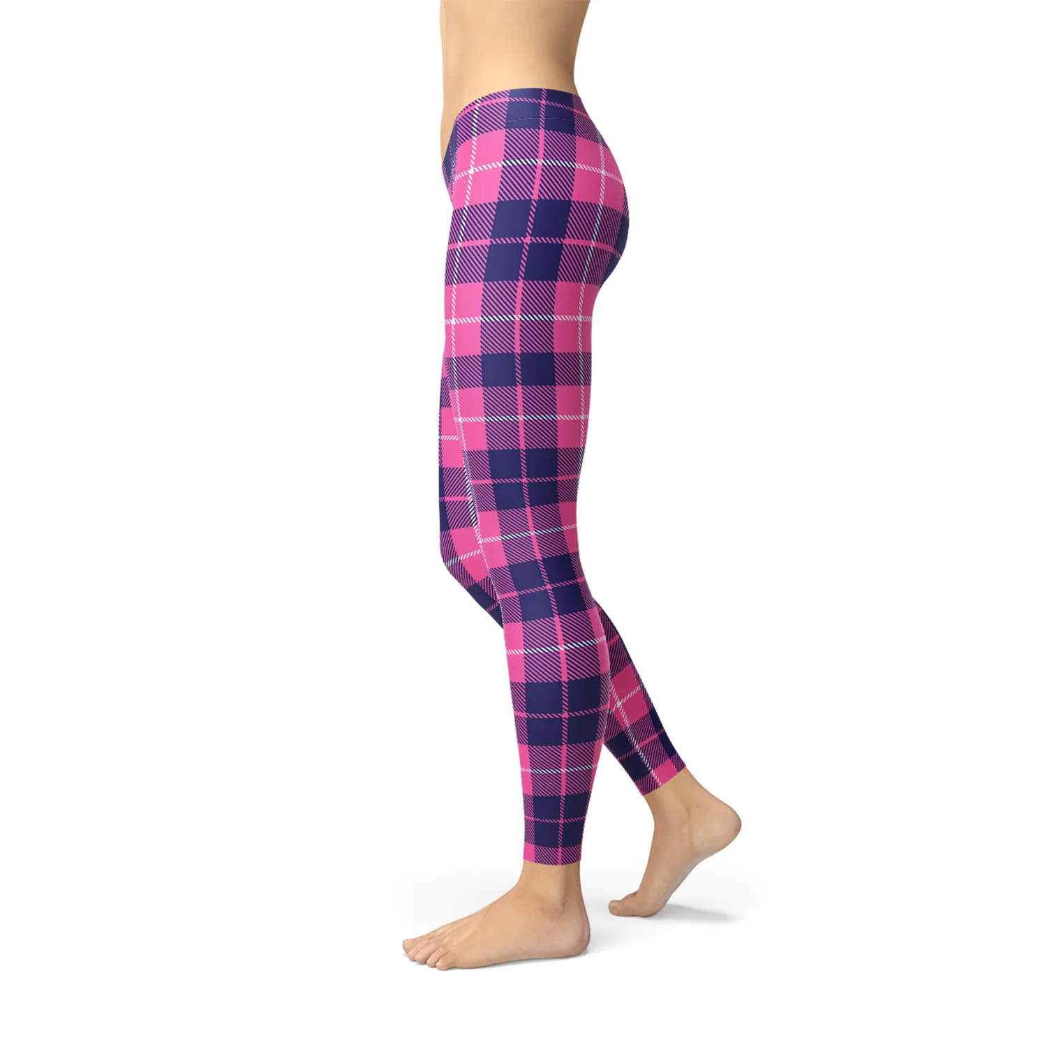 Stylish Buffalo Plaid Active Leggings for Women
