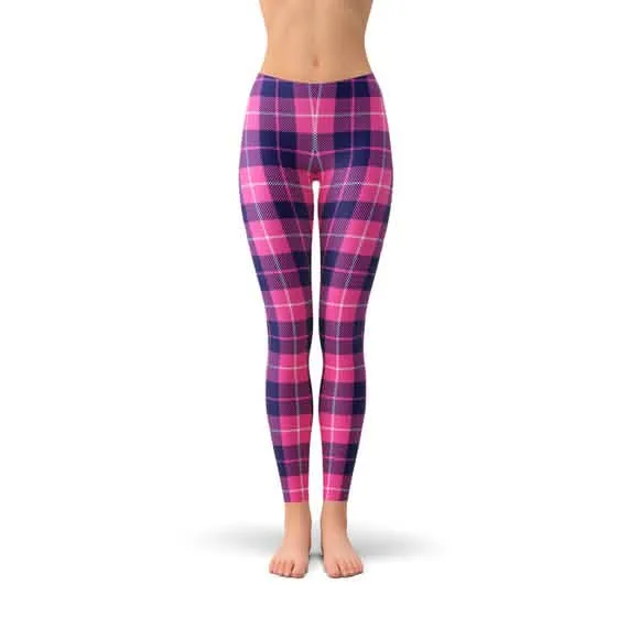Stylish Buffalo Plaid Active Leggings for Women
