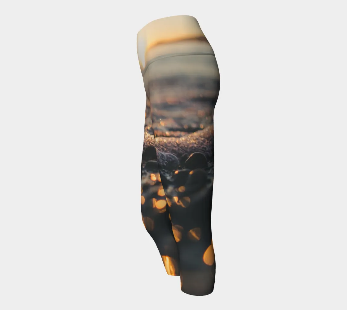 Sunset Sea Foam Fashion   Yoga Capris