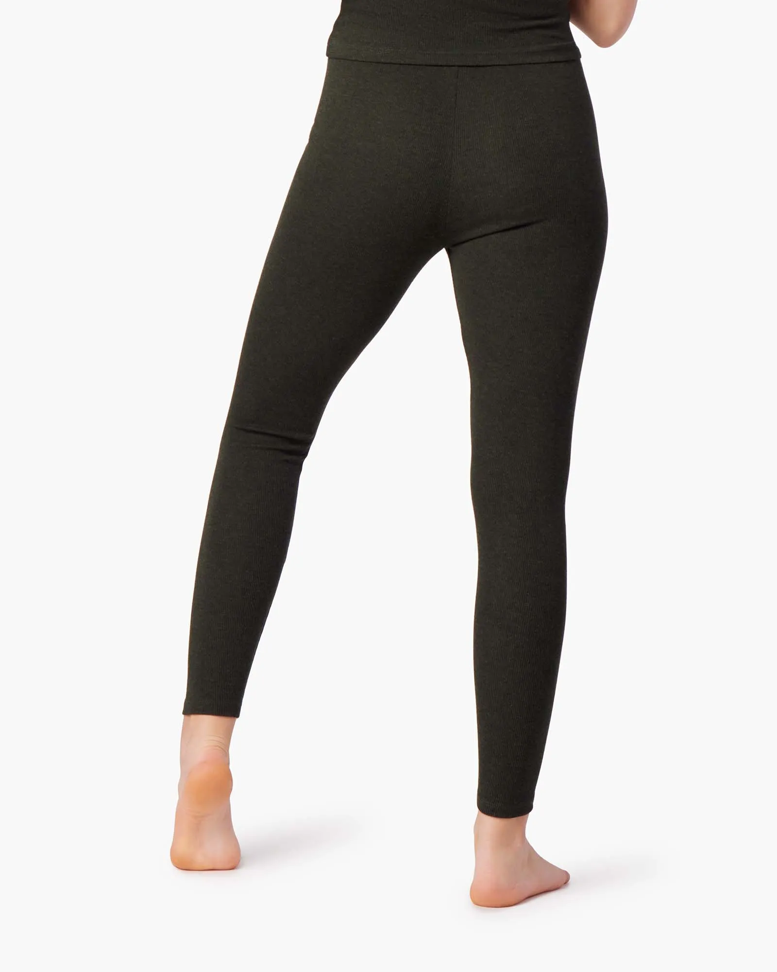 Super Rib Legging - Moss