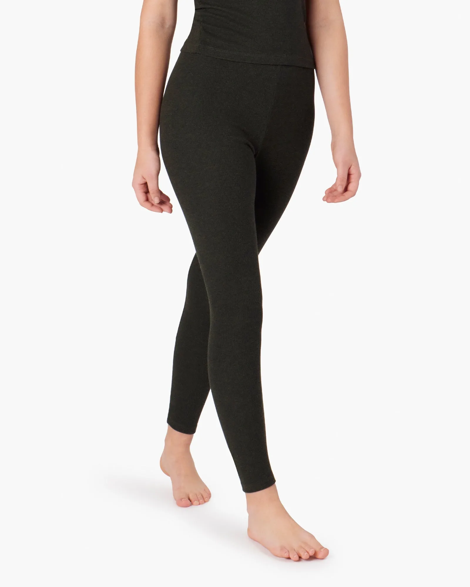 Super Rib Legging - Moss
