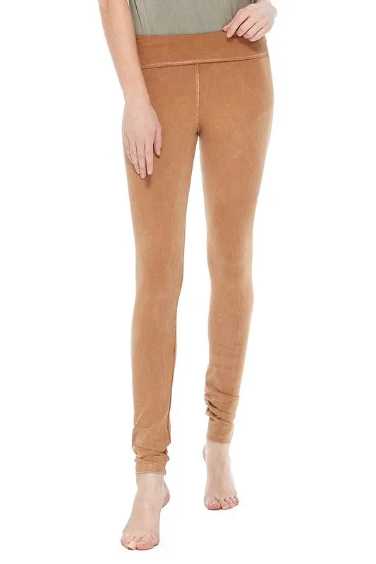 T-Party Mineral Wash Foldover Legging
