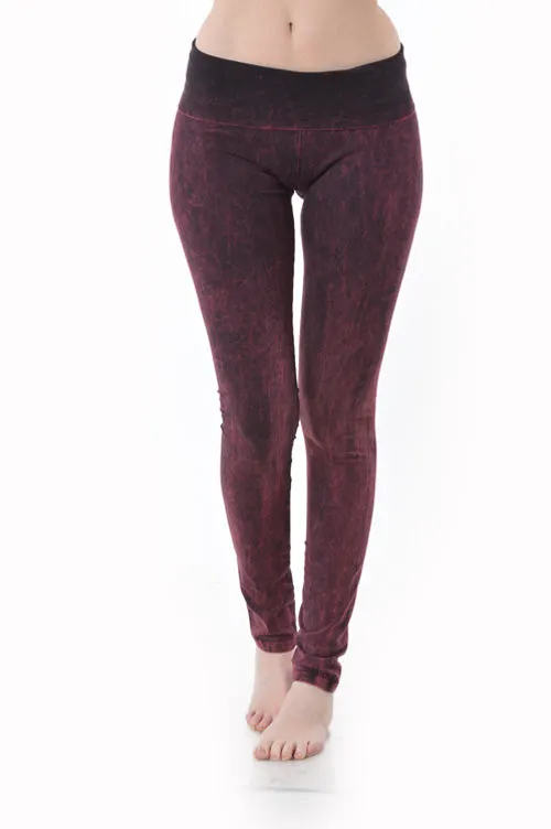 T-Party Mineral Wash Foldover Legging