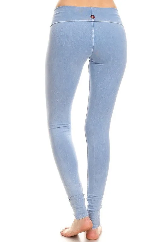 T-Party Mineral Wash Foldover Legging