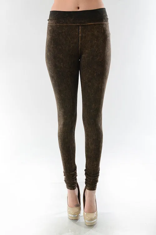 T-Party Mineral Wash Foldover Legging