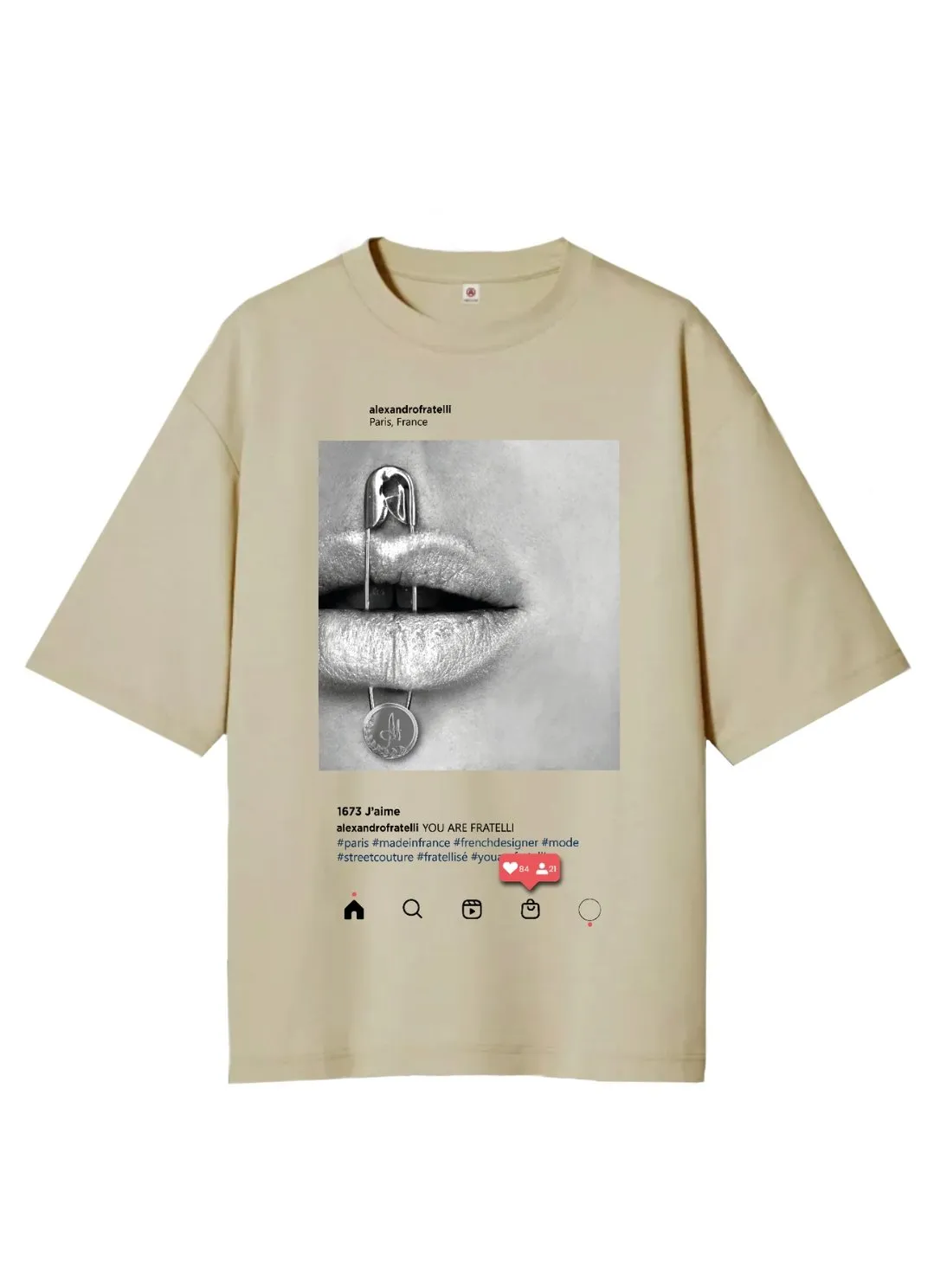 T-SHIRT INSTA BEIGE