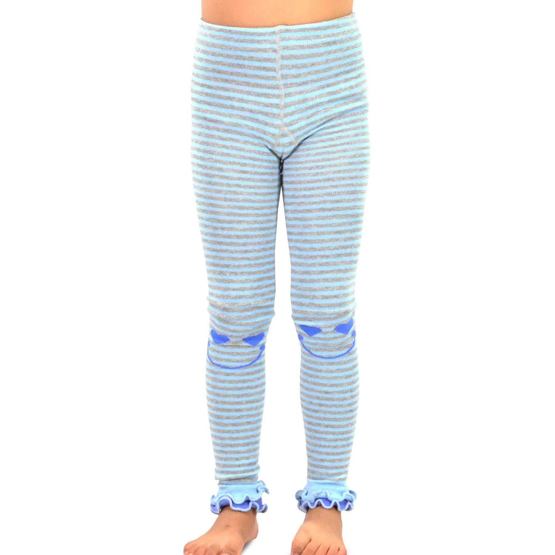 TeeHee Socks Kid's Casual Cotton Footless Tights Happy Stripe 3-Pack (70685)