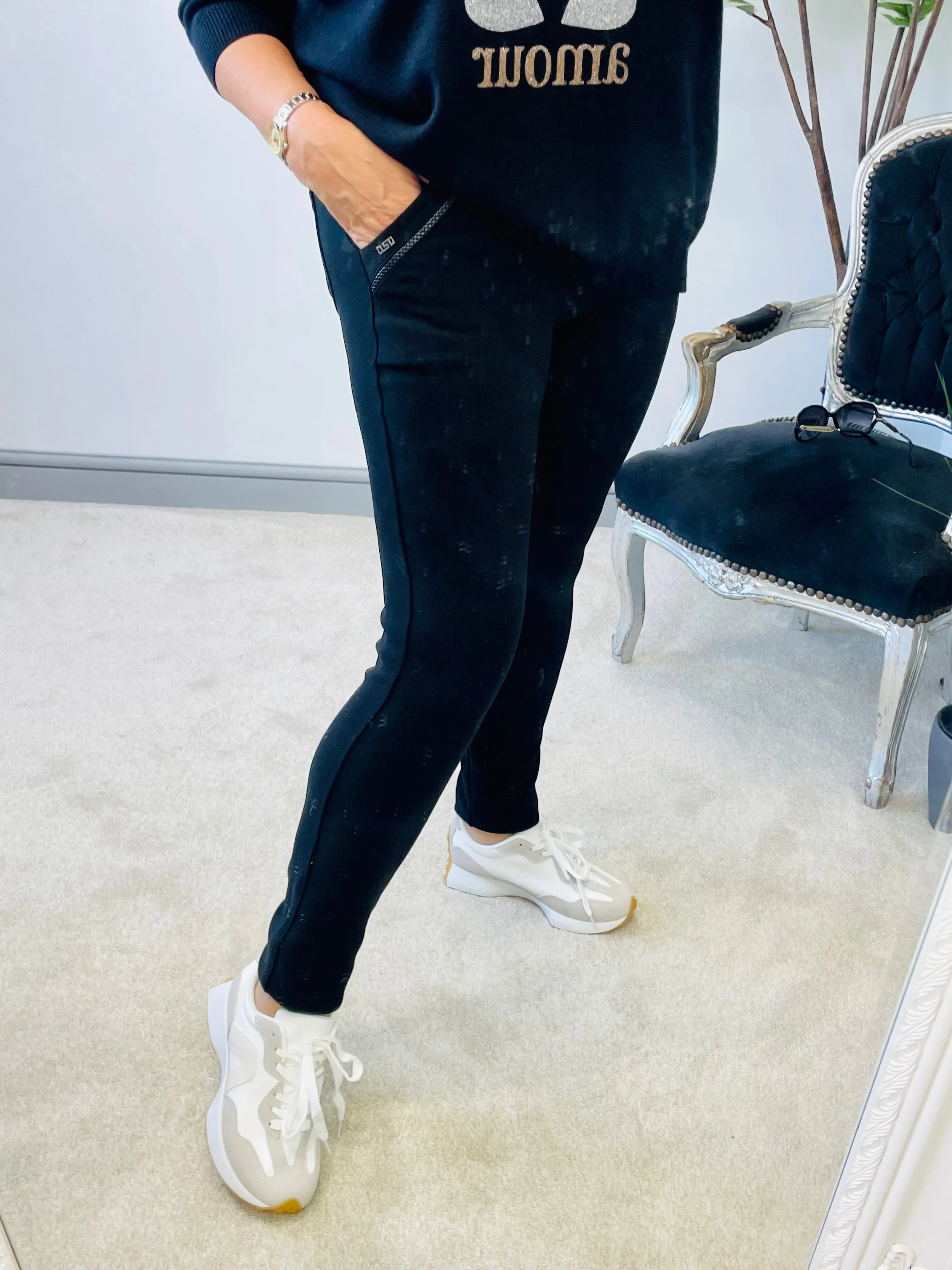The REVA black thick leggings - size 8 to 20