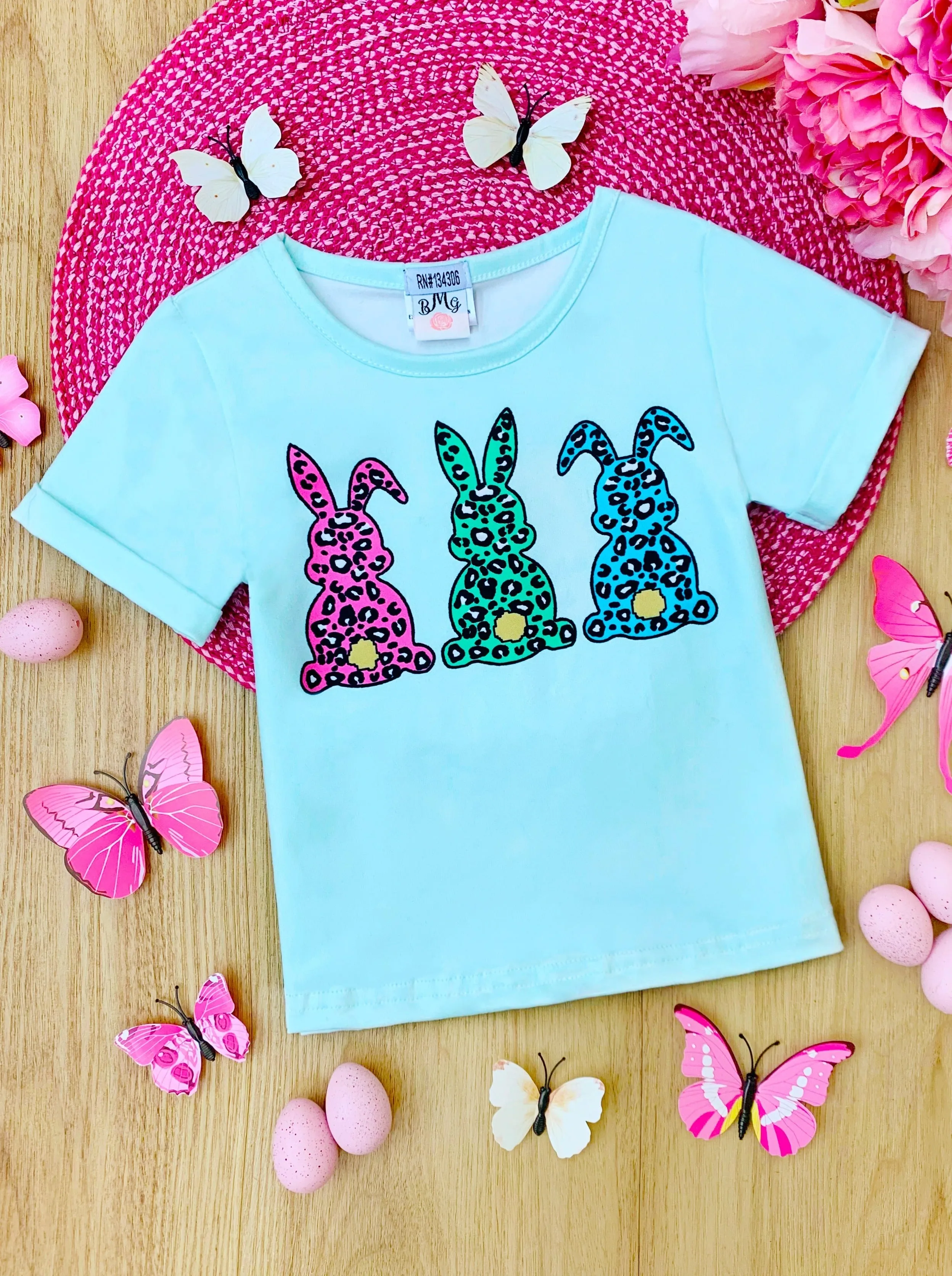 Three Fierce Bunnies Leopard Top