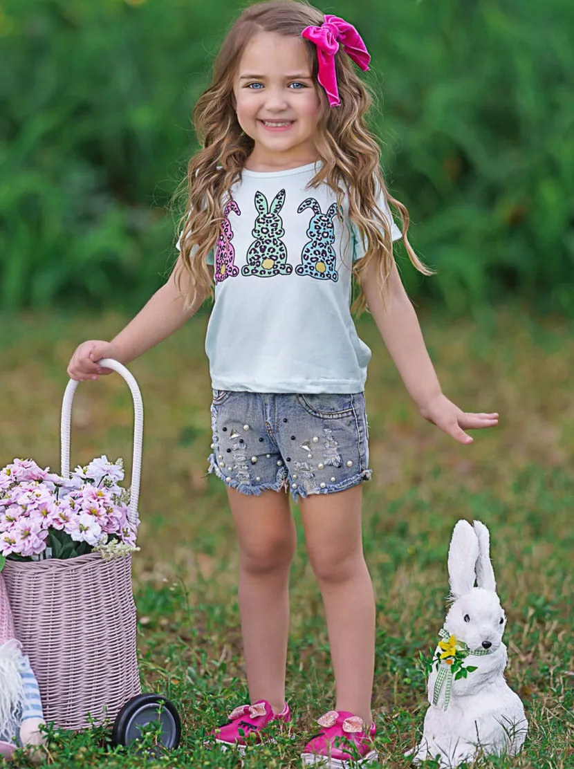 Three Fierce Bunnies Leopard Top