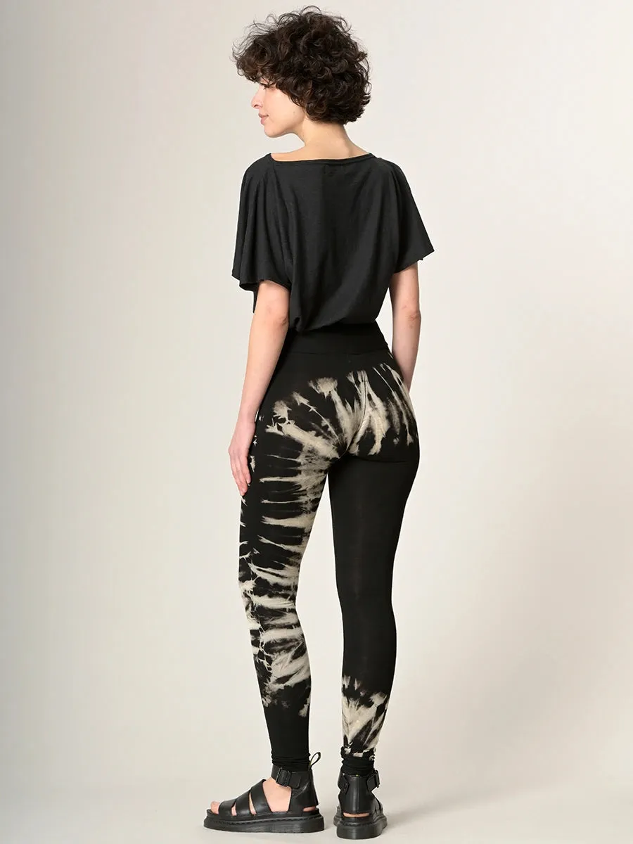 Tie Dye Leggings - Black - Style 2