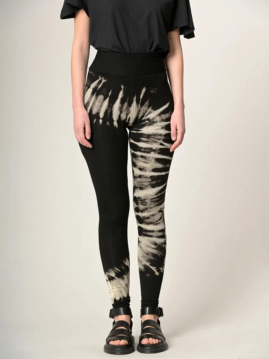 Tie Dye Leggings - Black - Style 2