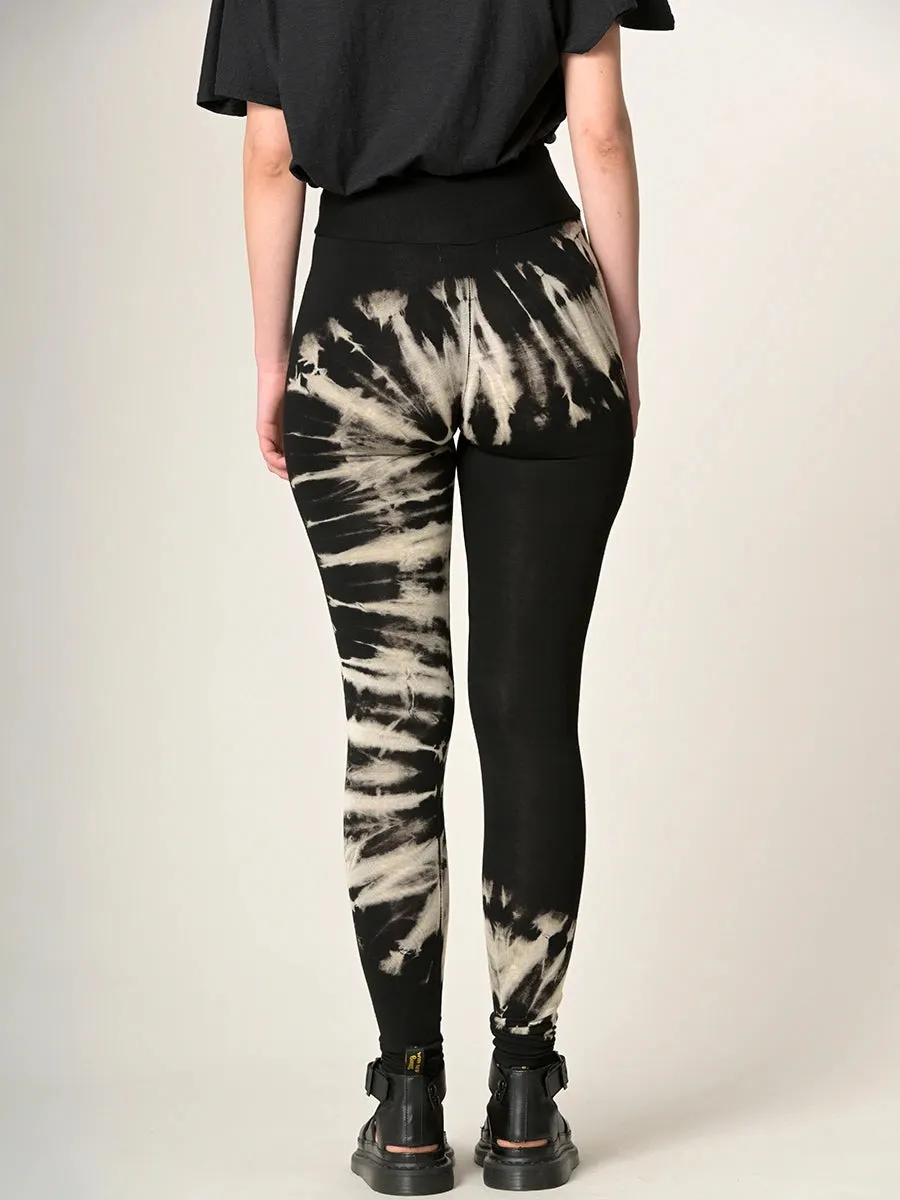 Tie Dye Leggings - Black - Style 2
