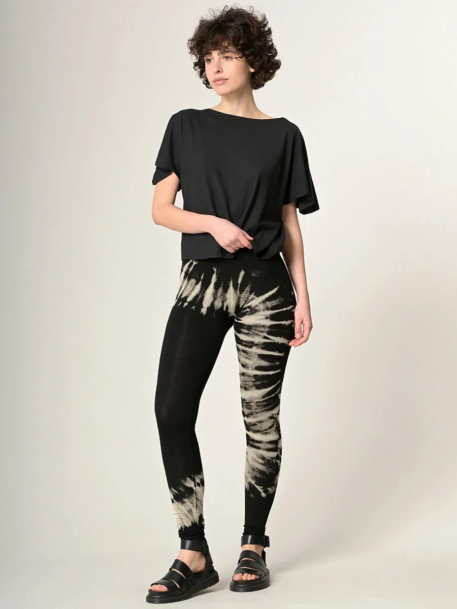 Tie Dye Leggings - Black - Style 2
