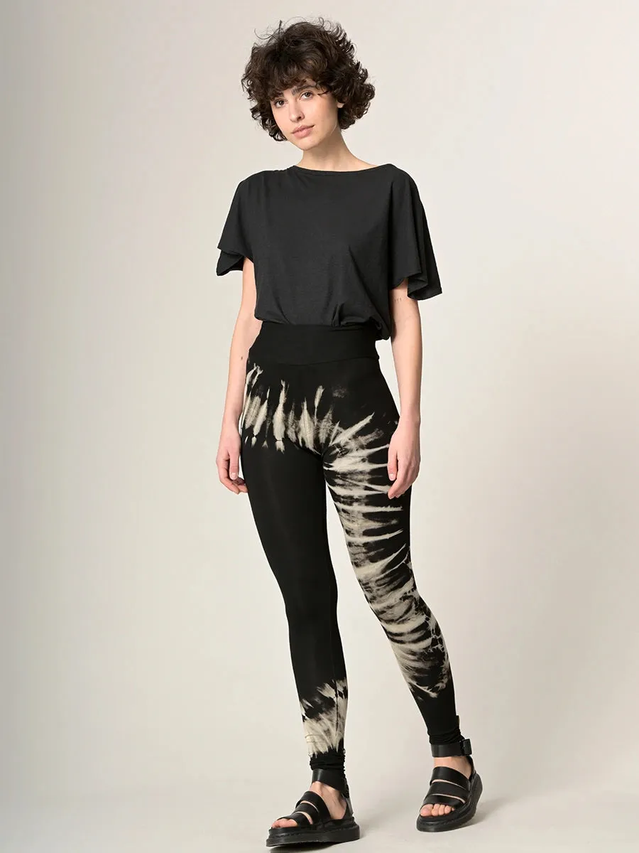 Tie Dye Leggings - Black - Style 2