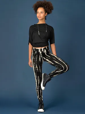 Tie Dye Leggings - Black - Style 3