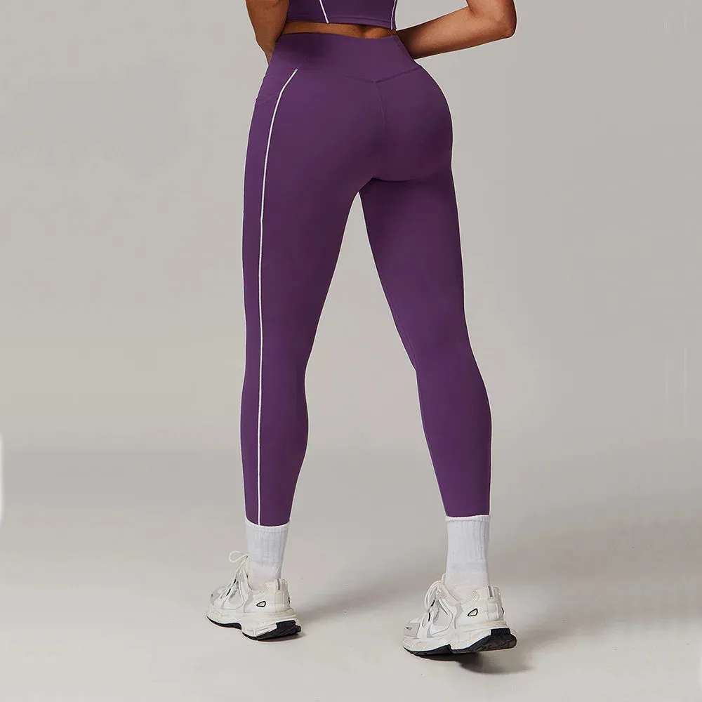 Trend4us Contrast Stitch Athletic Leggings