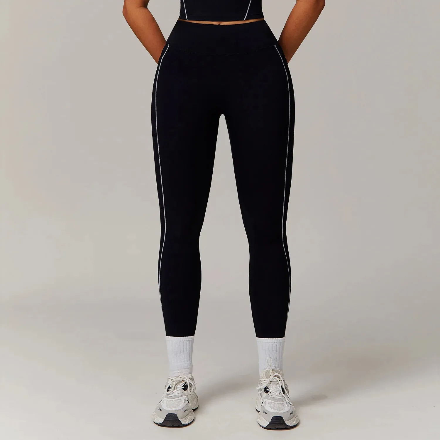 Trend4us Contrast Stitch Athletic Leggings