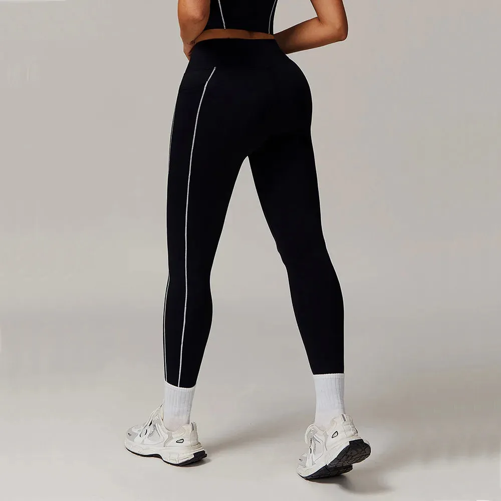 Trend4us Contrast Stitch Athletic Leggings