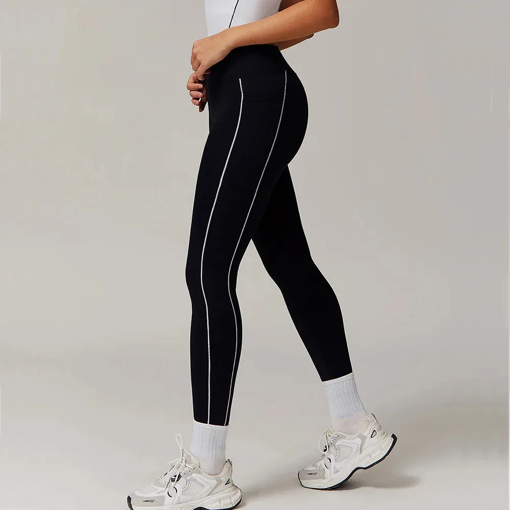 Trend4us Contrast Stitch Athletic Leggings
