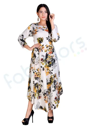 Trendy Fashionable Women Printed Long Dress