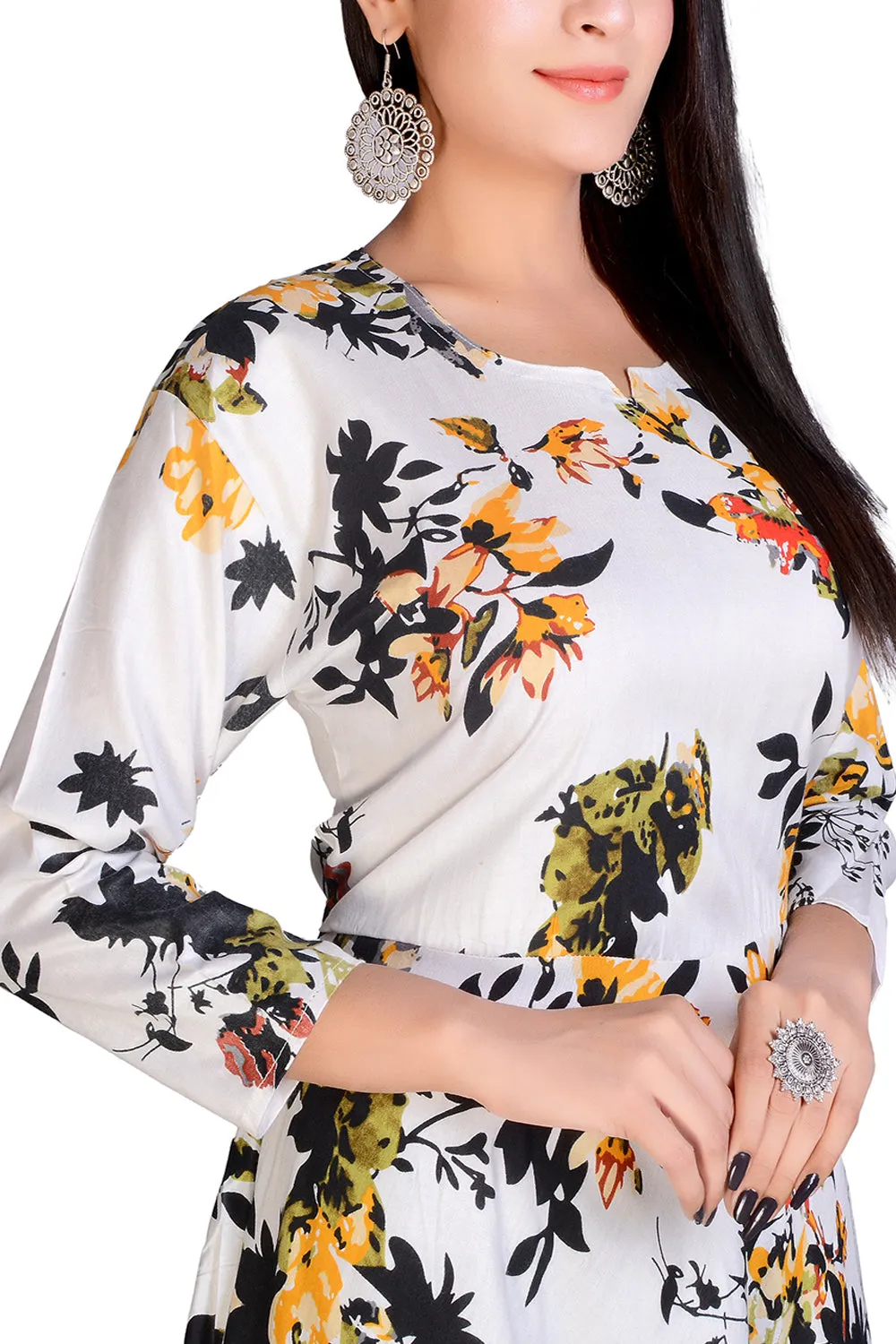 Trendy Fashionable Women Printed Long Dress