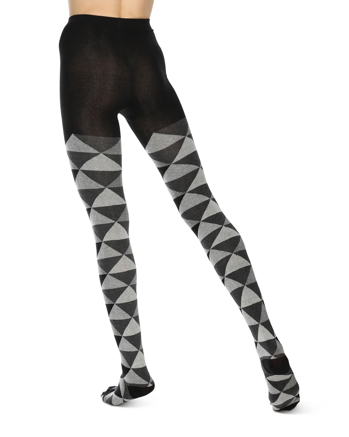 Triangular Cotton Blend Sweater Tights