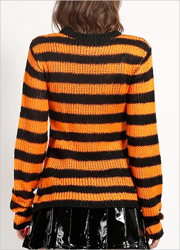 Tripp RAG STRIPE SWEATER - ORG