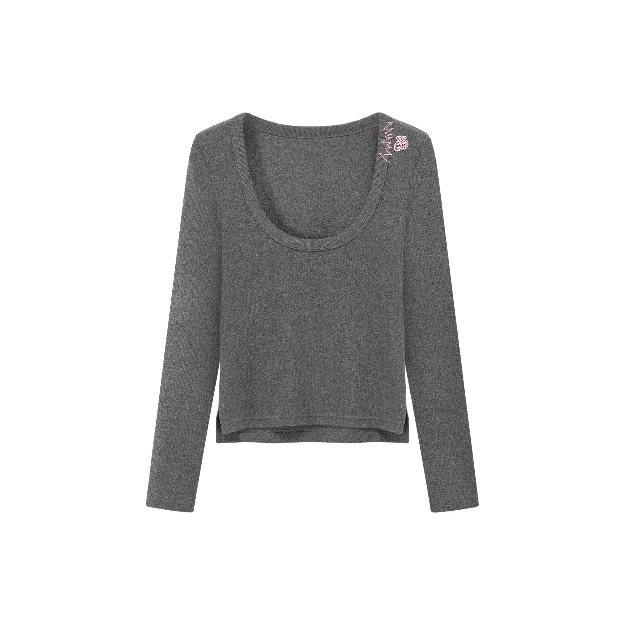 U Neck Basic Long Sleeve T-Shirt