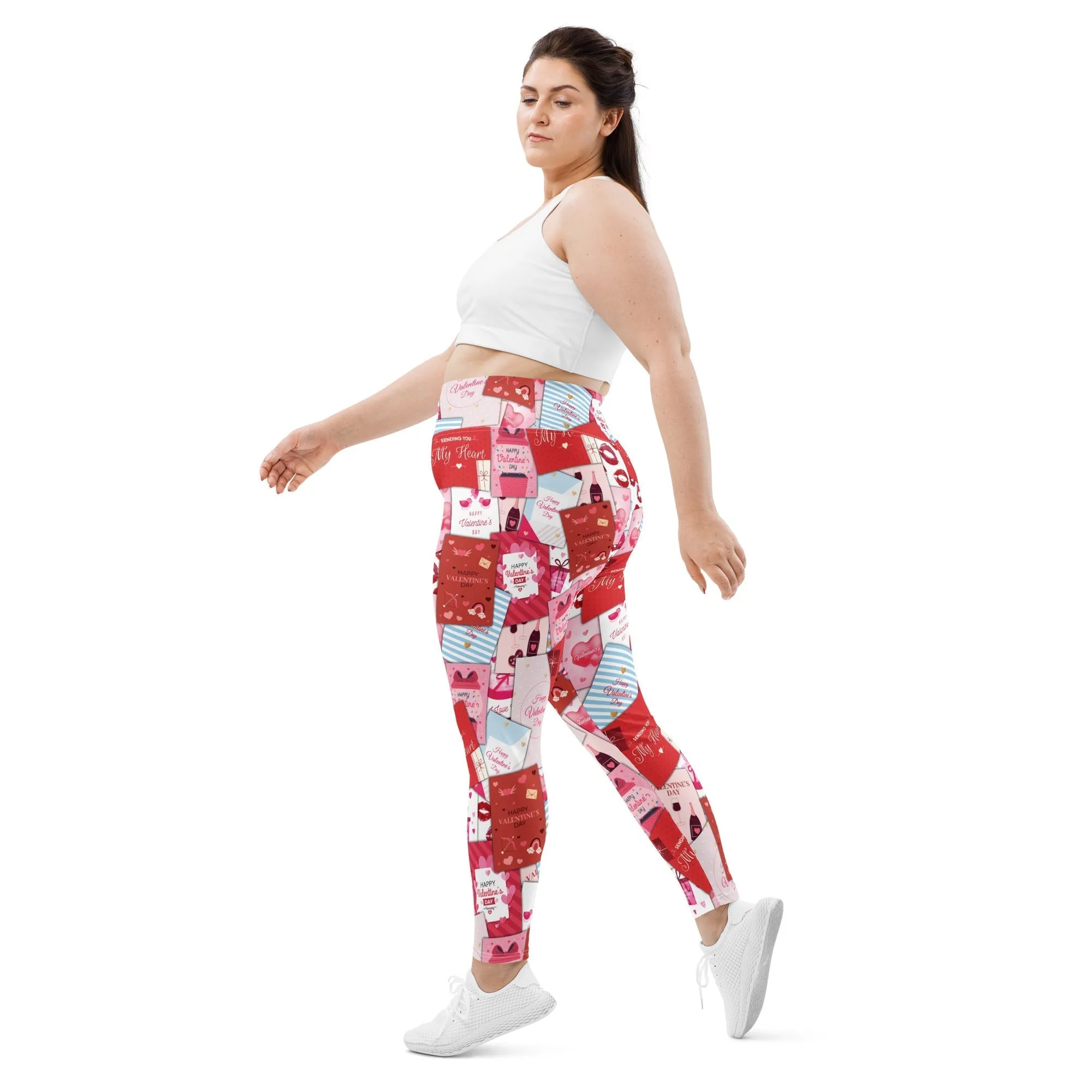 Valentine's Day Cards Plus Size Leggings