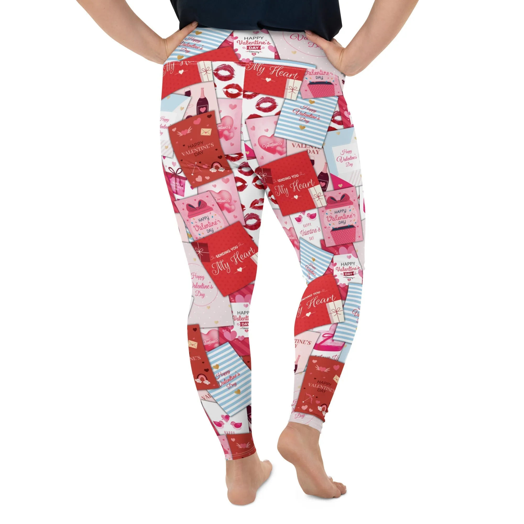 Valentine's Day Cards Plus Size Leggings