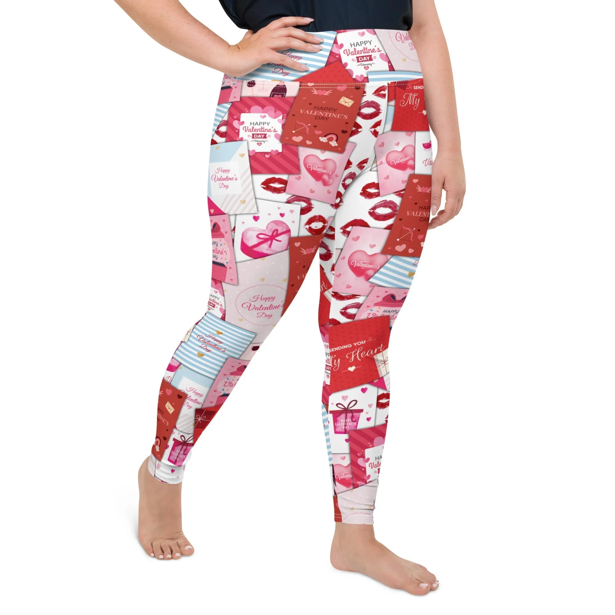 Valentine's Day Cards Plus Size Leggings