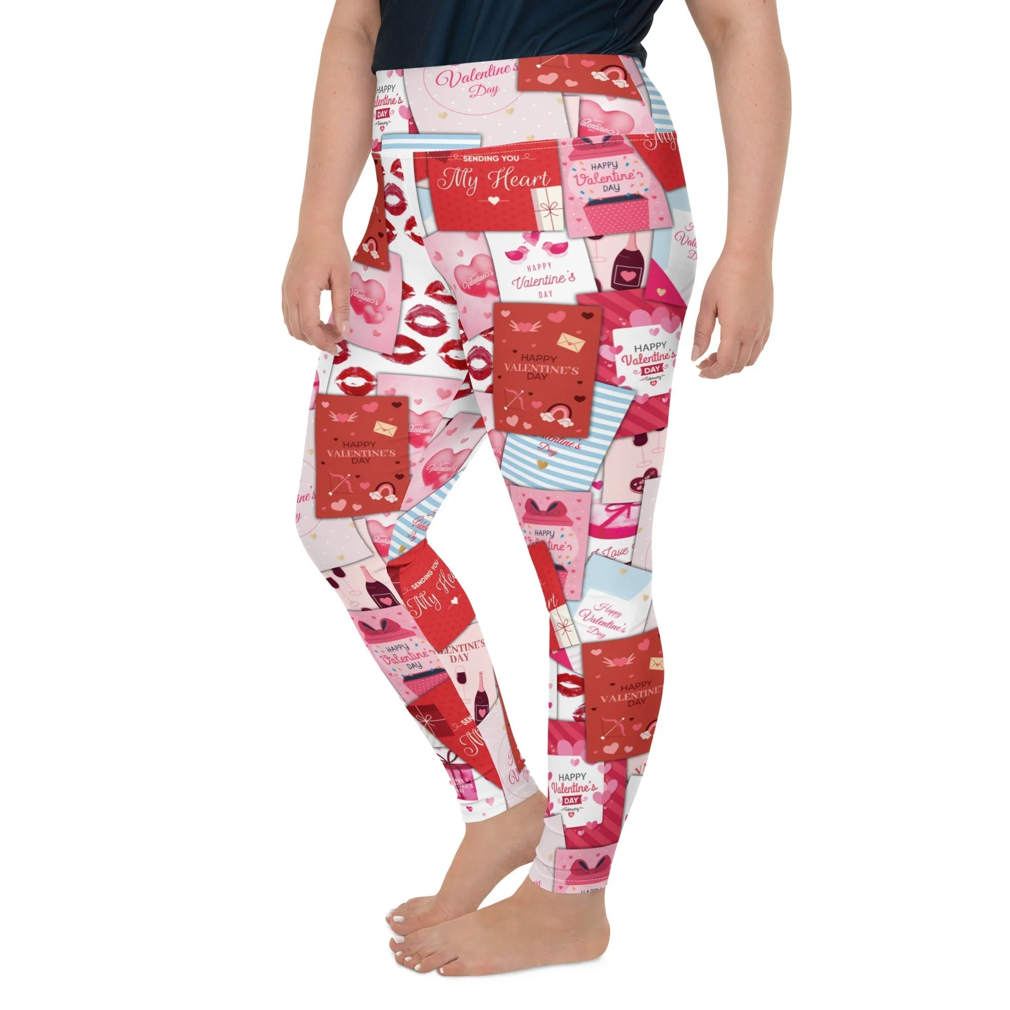 Valentine's Day Cards Plus Size Leggings
