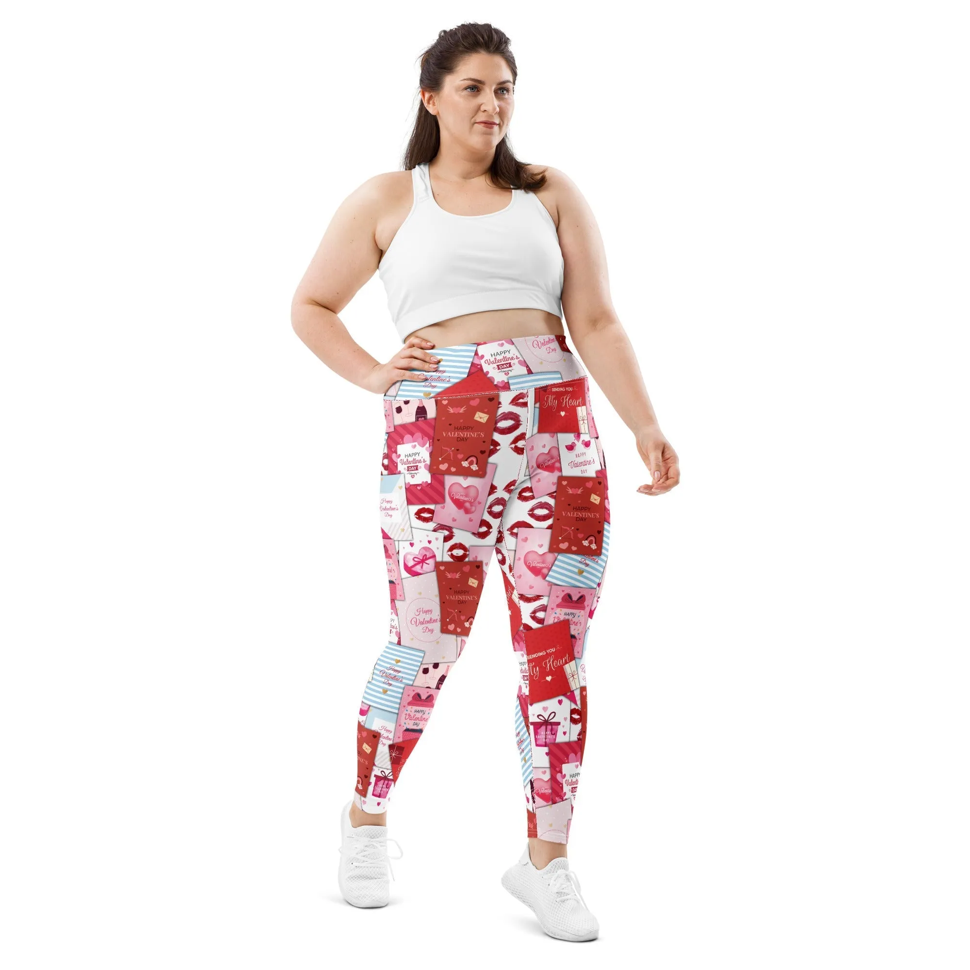 Valentine's Day Cards Plus Size Leggings