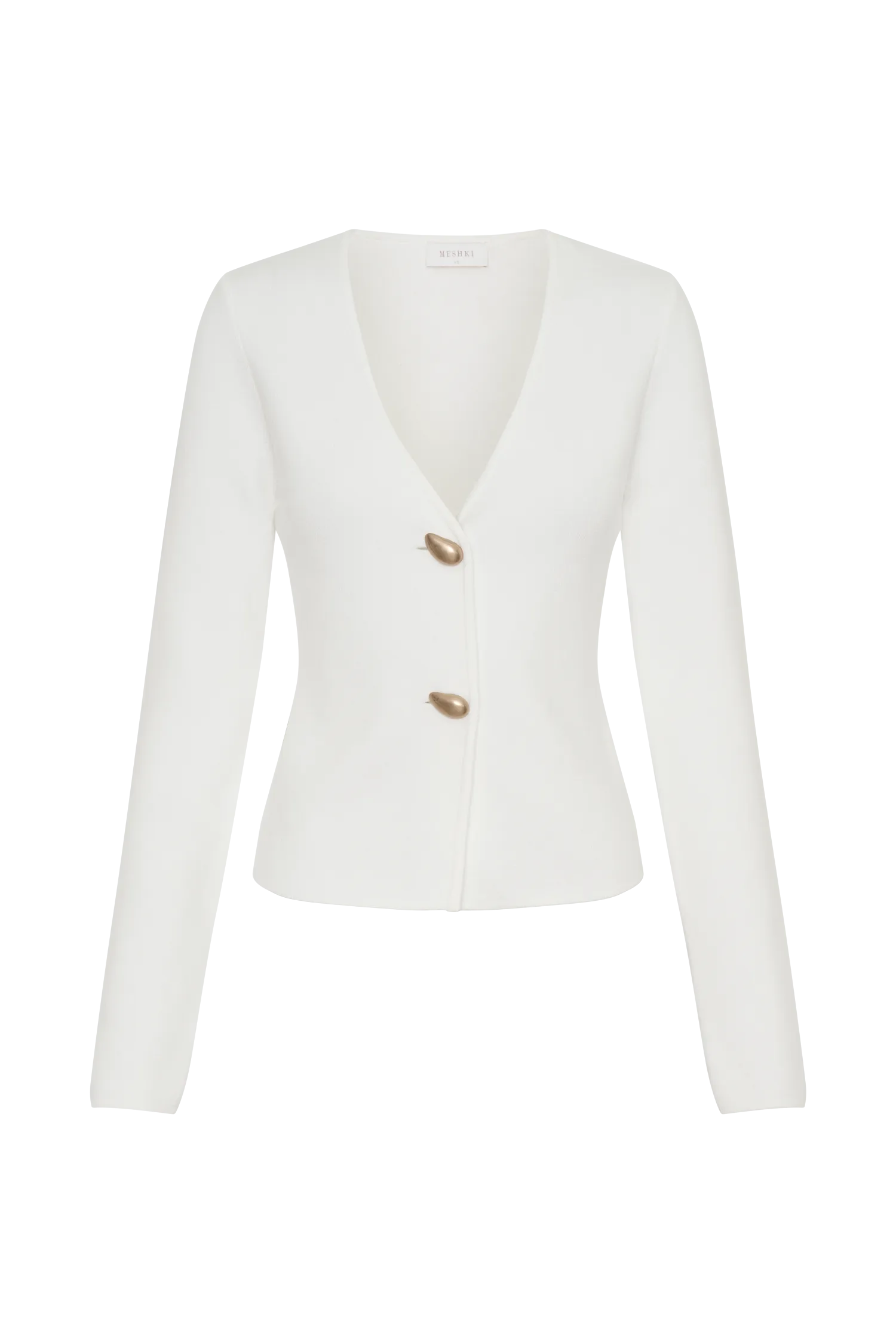 Veda Wide Sleeve Knit Cardigan - White