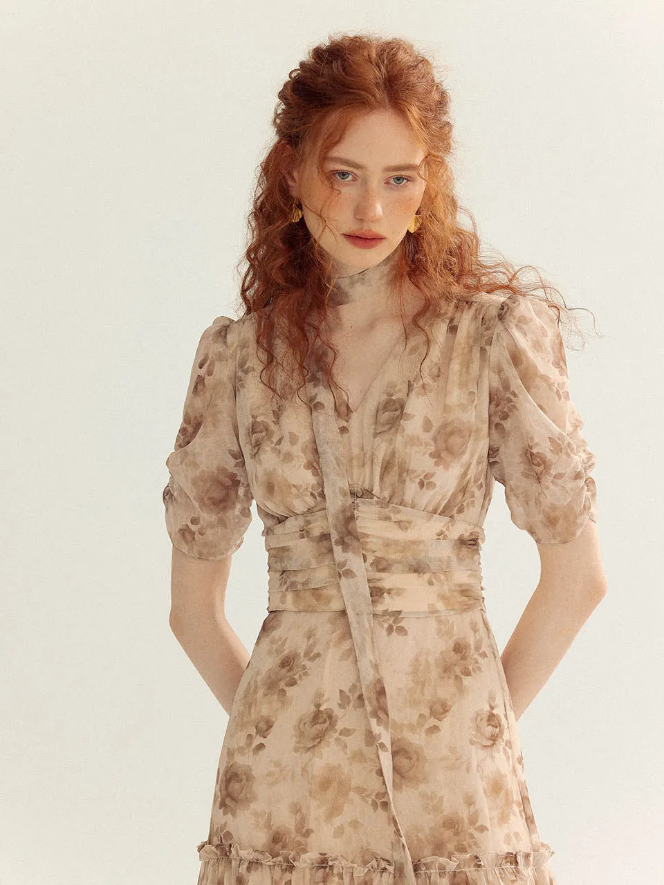 Vienna tie long dress