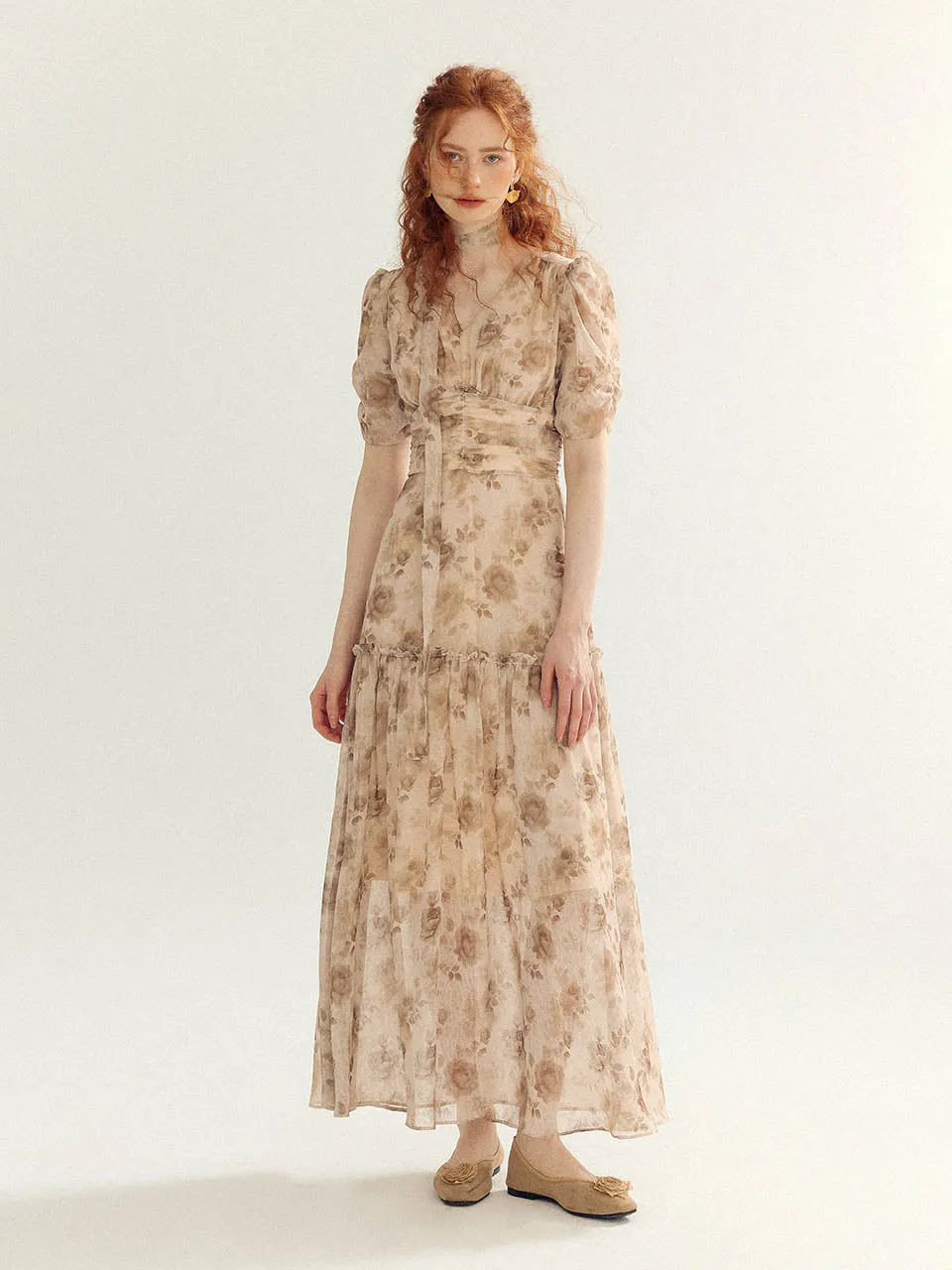 Vienna tie long dress
