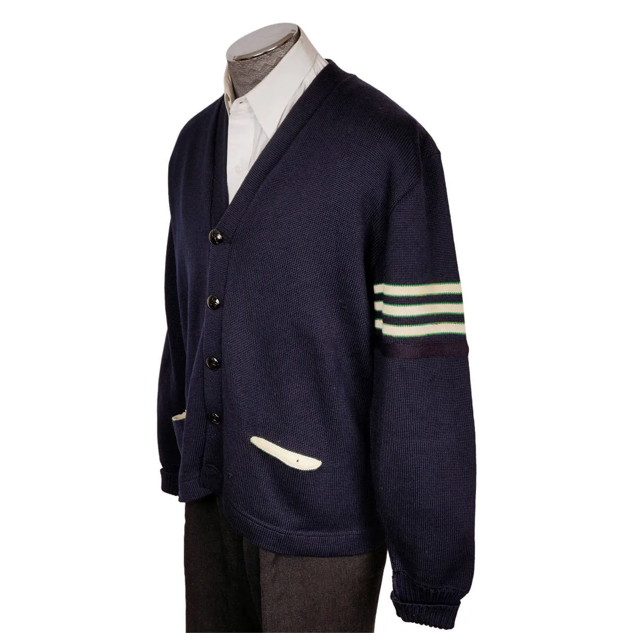 Vintage 50s Varsity School Sweater Dehen Knitting Mills Letterman Style Bob L 42