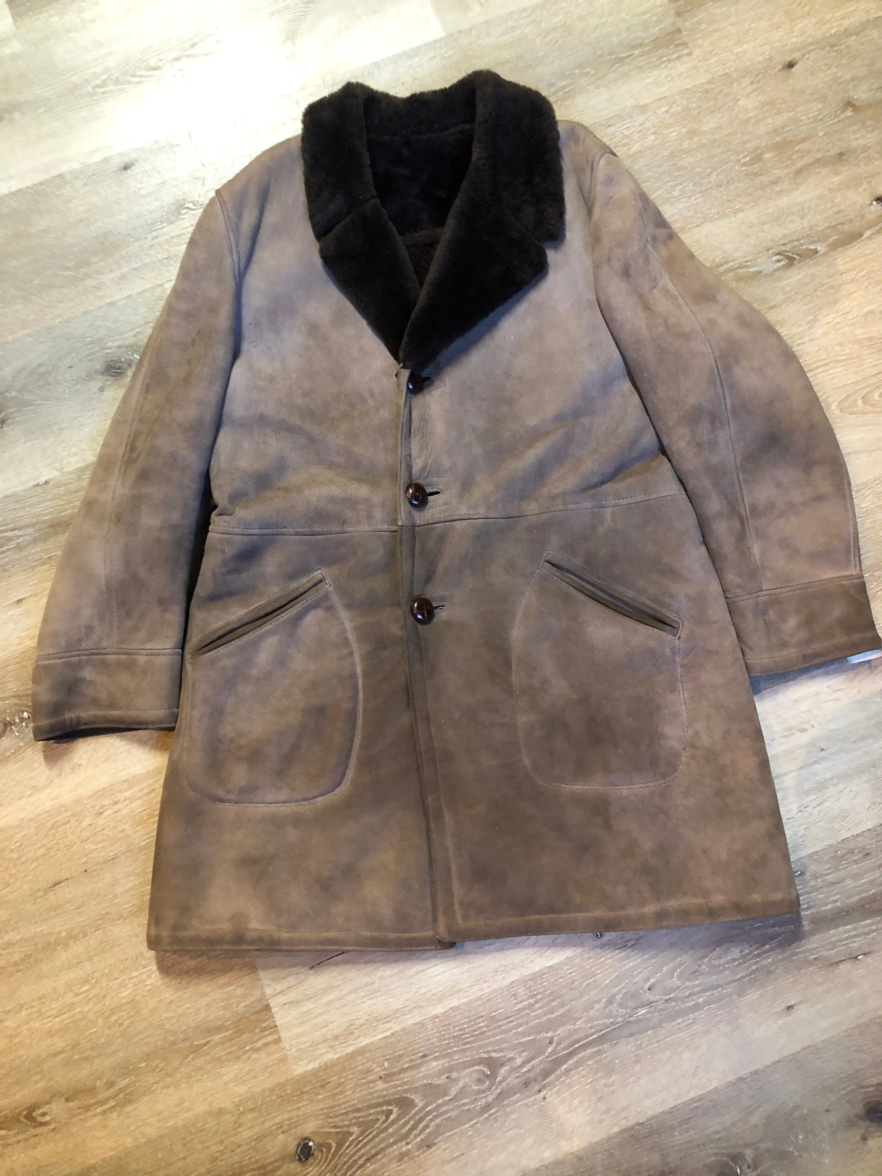 Vintage Brown Shearling Coat SOLD