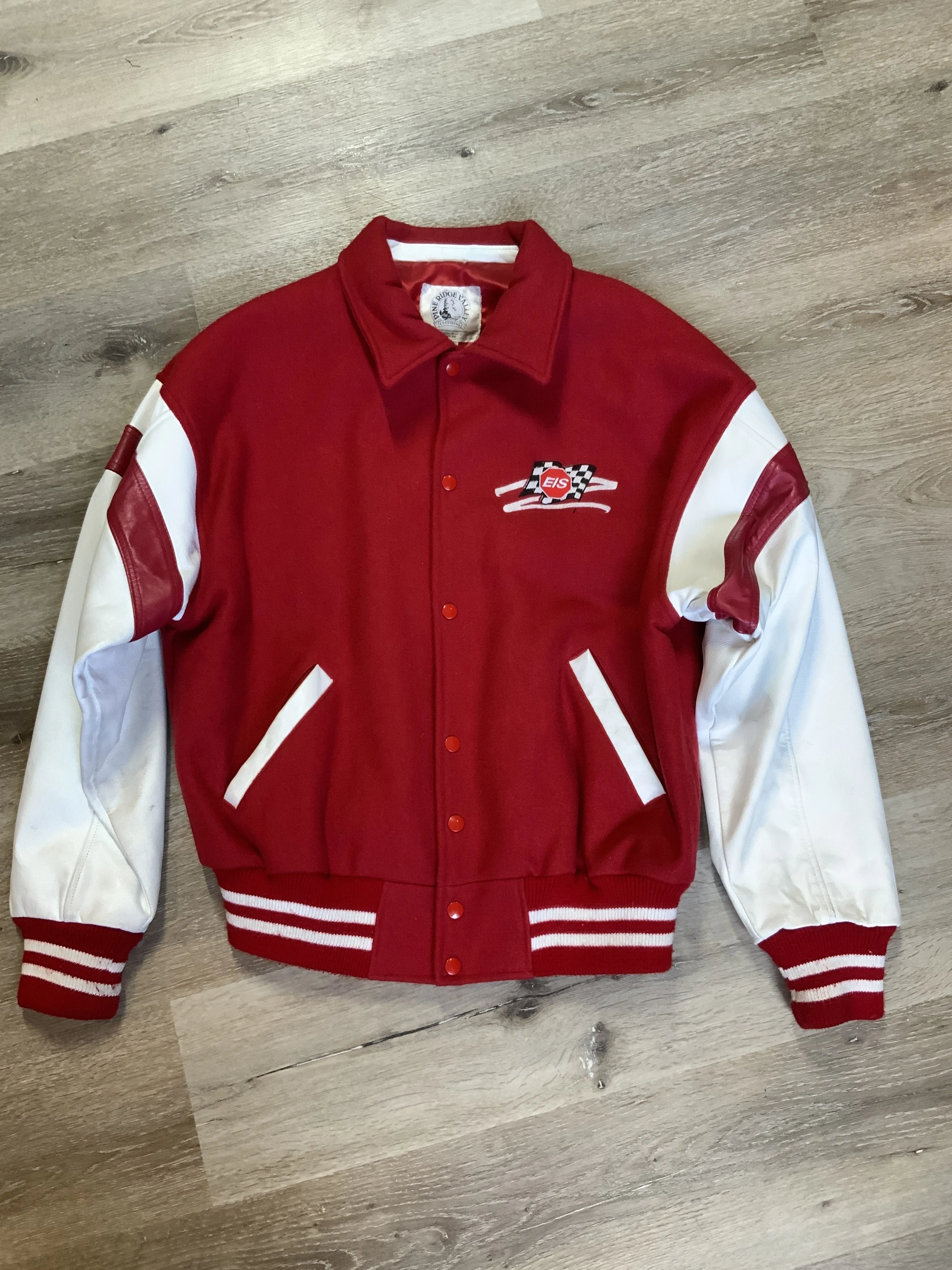 Vintage EIS Red and White Varsity Jacket