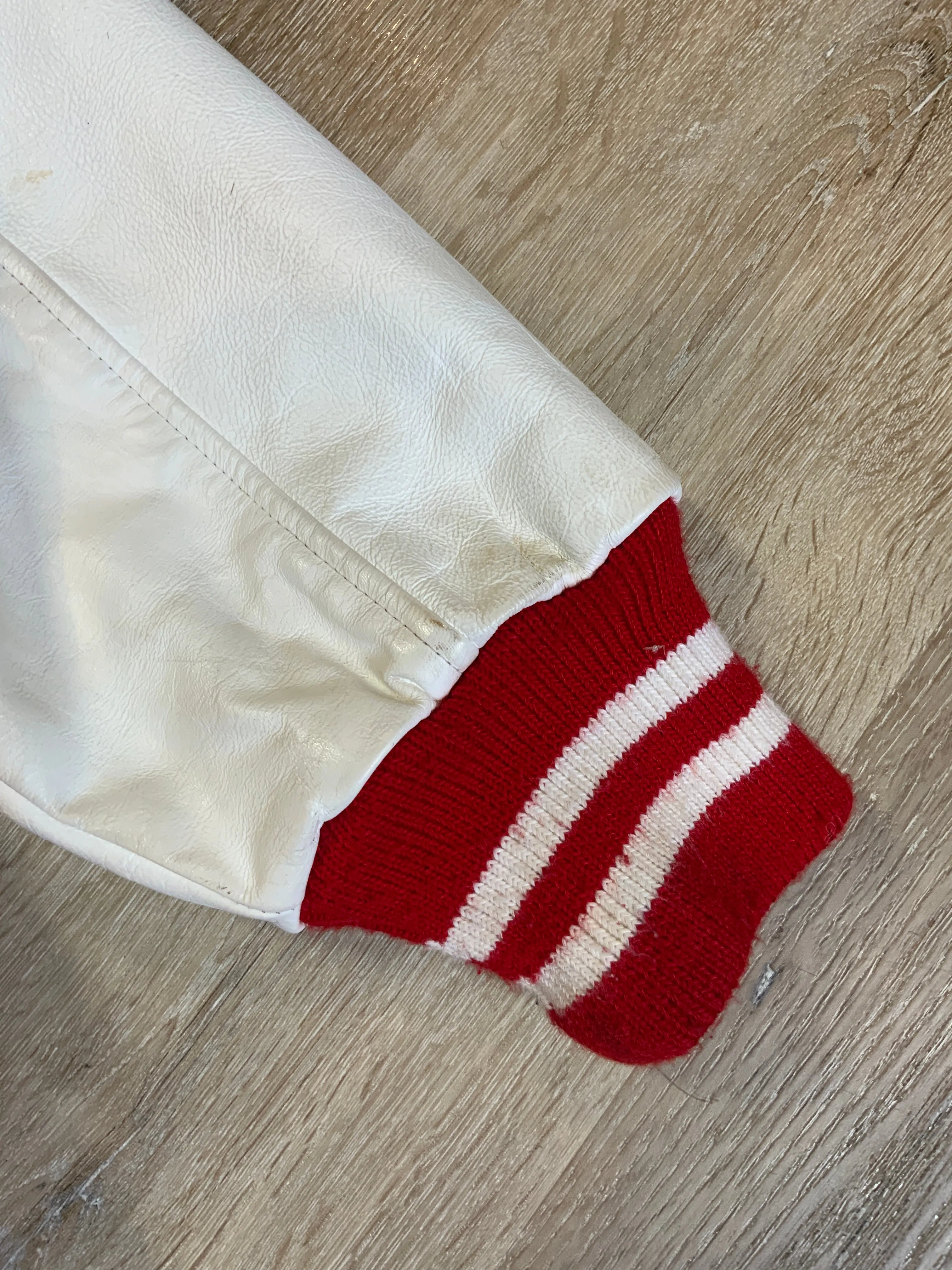 Vintage EIS Red and White Varsity Jacket