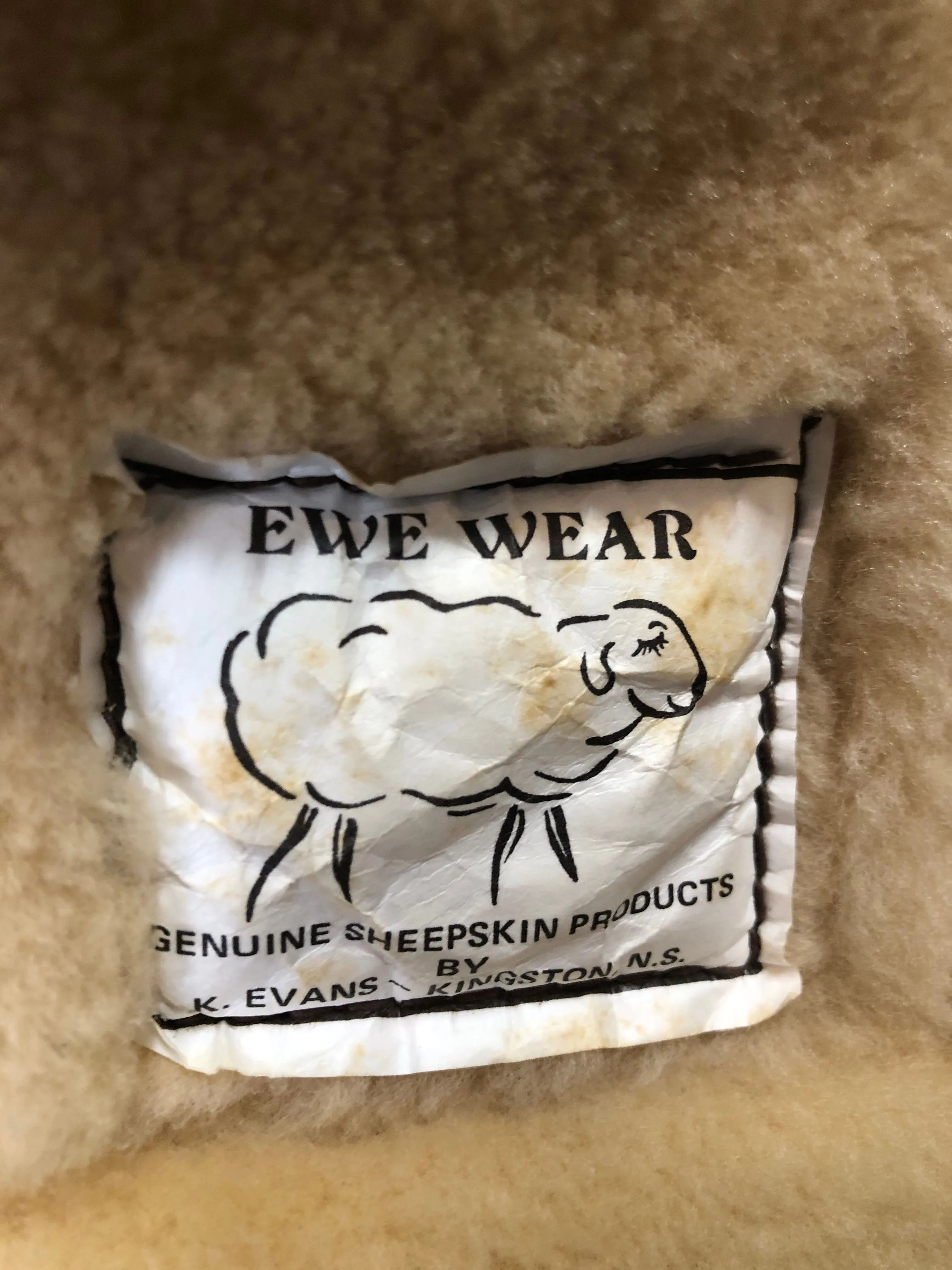 Vintage Ewe Wear Light Brown Shearling Coat, SOLD