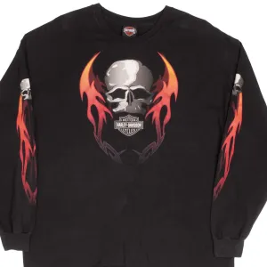 VINTAGE HARLEY DAVIDSON FLAME LONG SLEEVE TEE SHIRT 2005 SIZE XL MADE IN USA
