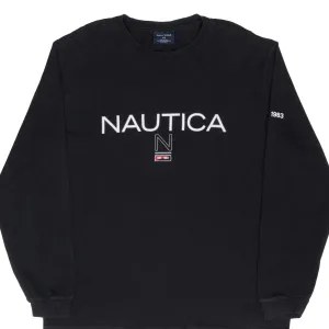 VINTAGE NAUTICA BLUE LONG SLEEVE TEE SHIRT 2000S MEDIUM