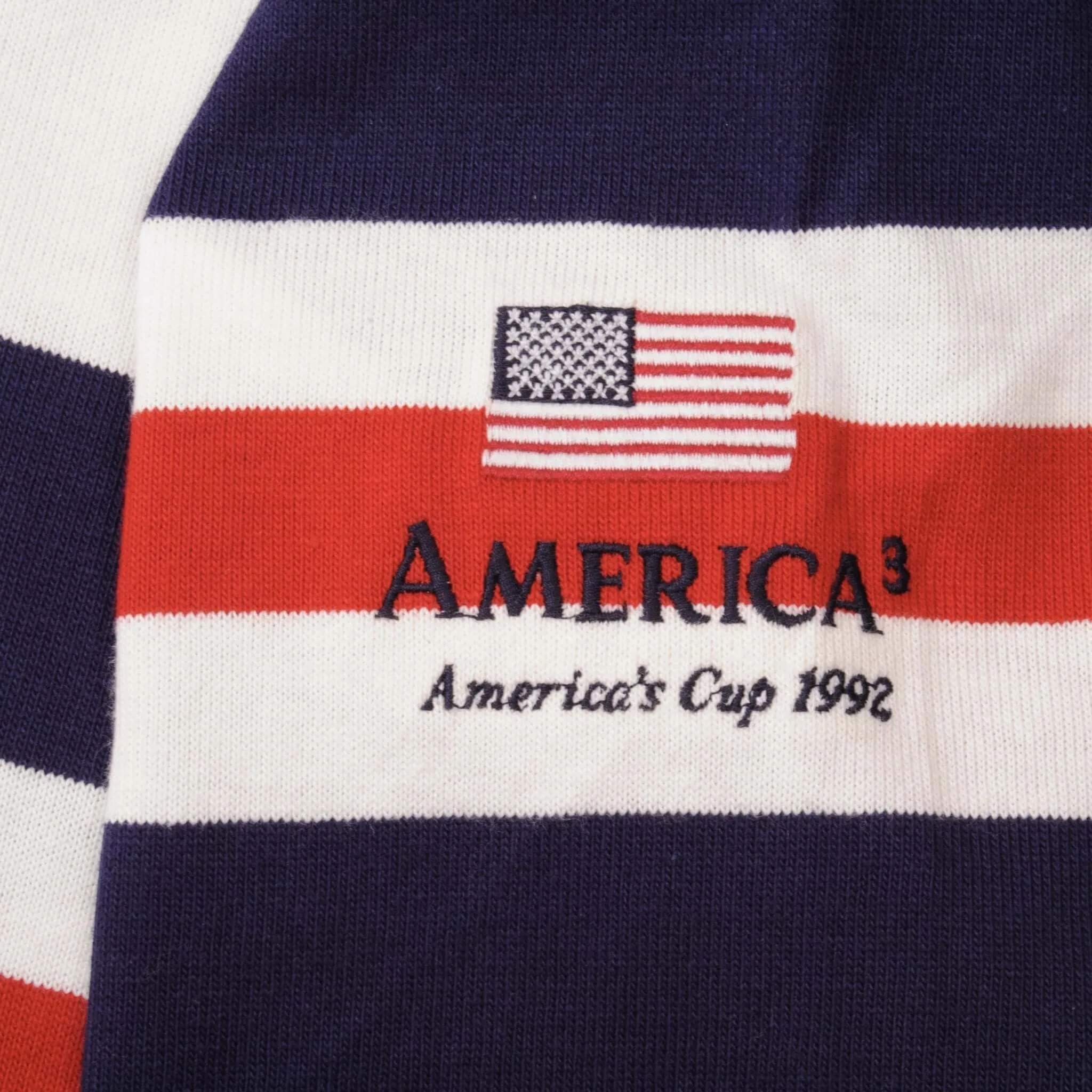 VINTAGE POLO RALPH LAUREN AMERICAS CUP 1992 RUGBY POLO SHIRT SIZE XL MADE IN USA